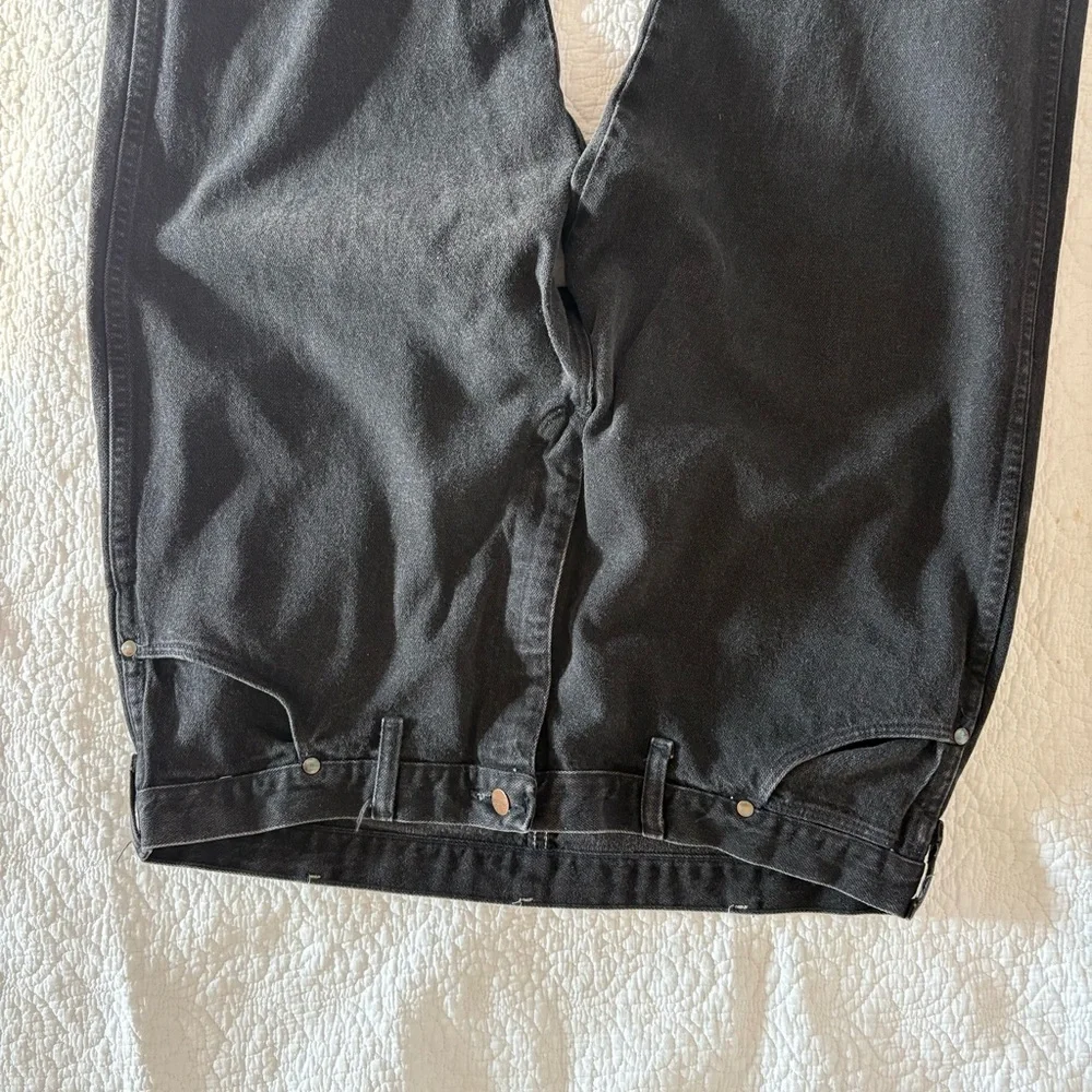 Vintage Made in USA Wrangler Black Jeans High Rise Straight Leg Men’s 40x30 - Picture 4 of 12